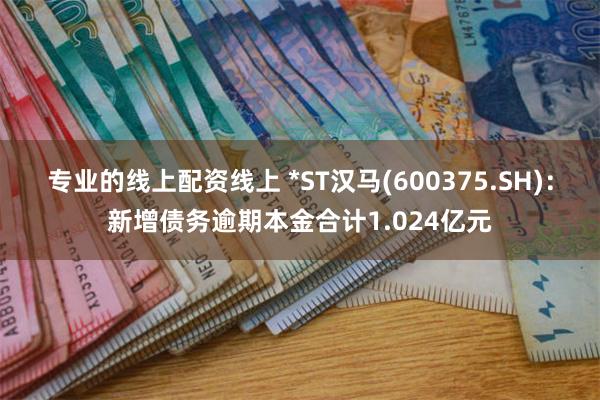 专业的线上配资线上 *ST汉马(600375.SH)：新增债务逾期本金合计1.024亿元