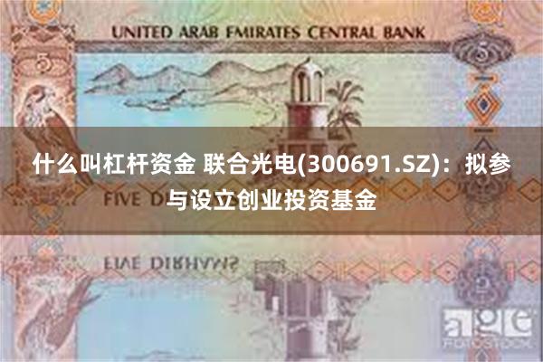 什么叫杠杆资金 联合光电(300691.SZ)：拟参与设立创业投资基金