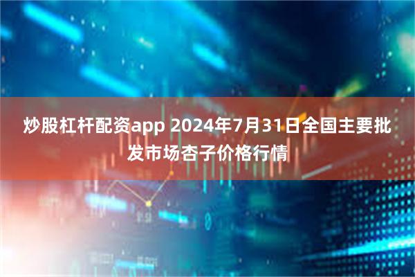 炒股杠杆配资app 2024年7月31日全国主要批发市场杏子价格行情